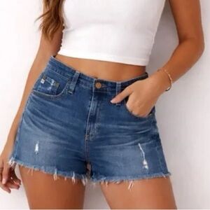 AG ADRIANO GOLDSCHMIED The Sadie Short High Rise Denim Shorts Size 26